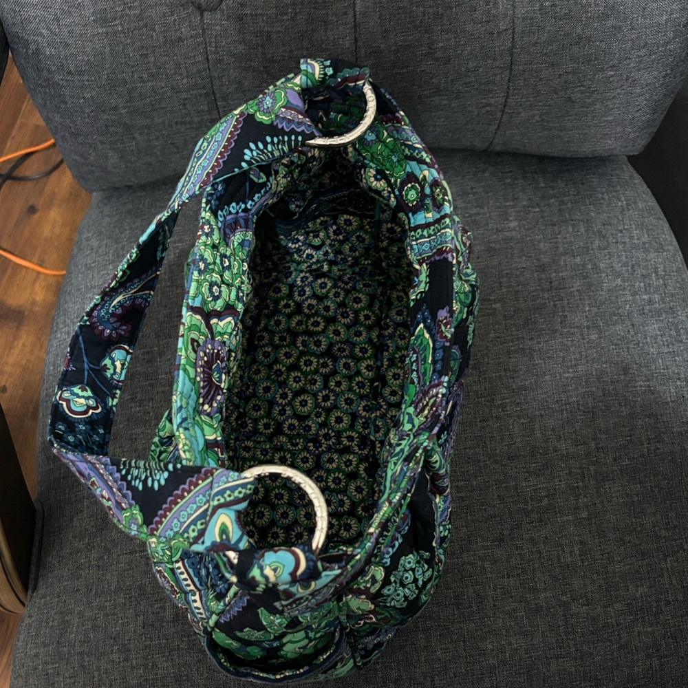 Vera Bradley Green and Blue Paisley Shoulder Bag - Picture 2 of 4